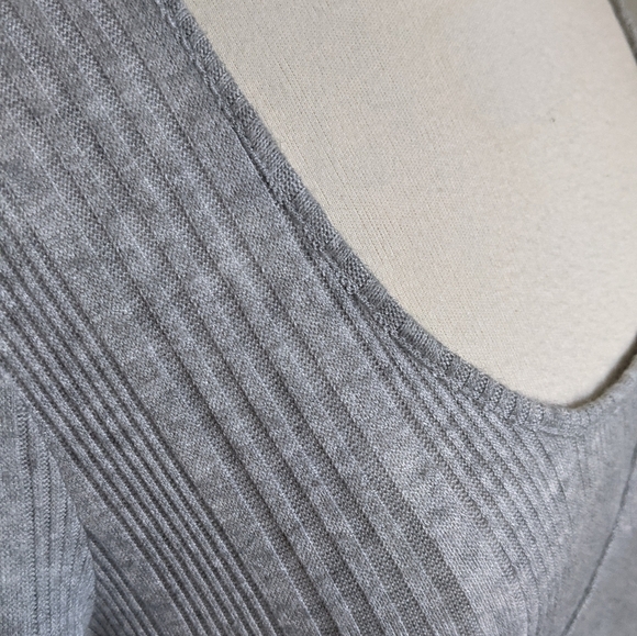 NWT bar III scoop neck sweater bodysuit grey - Picture 12 of 16